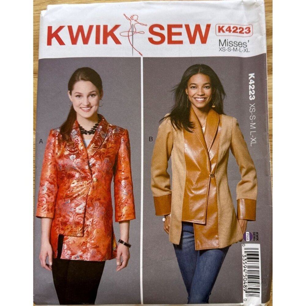 KWIK Women's  Sewing Pattern Jacket Sizes XS - XL New UNCUT # K4223